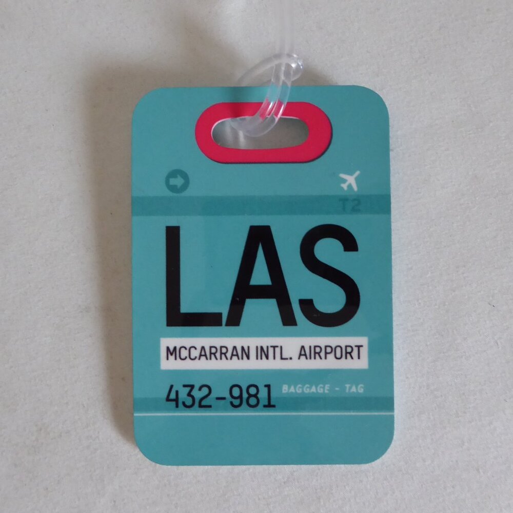 NEW AIRPORT CODE BAGGAGE LUGGAGE TAG LAS VEGAS McCARRAN AIRPORT